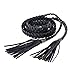 FV RELAY Women's Fashion Tassel Thin Braided Belt For Dress Bowknot Waist Chain
