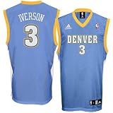 Allen Iverson Denver Nuggets Light Blue Youth Replica Adidas NBA Jersey