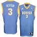 Allen Iverson Youth Jersey: adidas Blue Replica #3 Denver Nuggets Jersey - Medium (10-12)