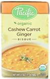 Pacific Natural Foods Organic Cashew Carrot Ginger Bisque, 17.6-Ounce Boxes (Pack of 12)