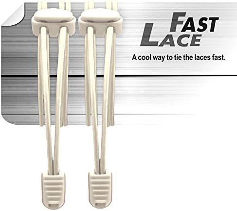 FastLace Shoe No-Tie Elastic Fast Laces with Lock White