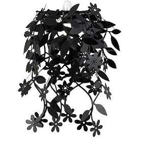 Floral Ceiling Pendant Shade, Black