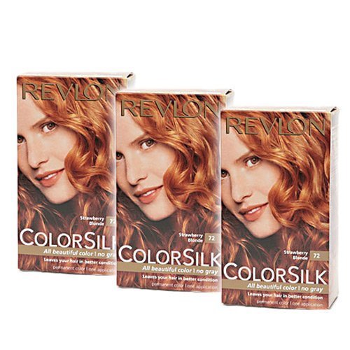 Revlon ColorSilk Haircolor #72 Strawberry Blonde 3-PACK