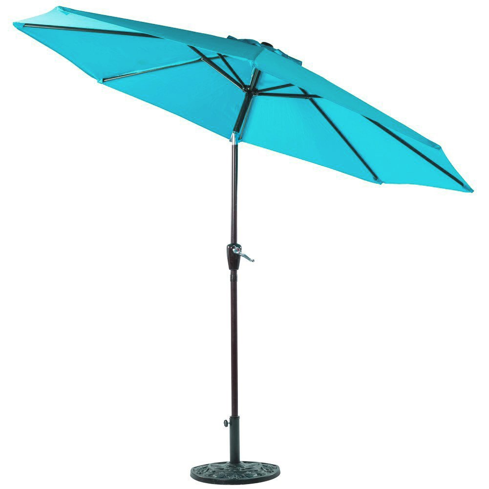 Sundale Outdoor 10 Feet Outdoor Aluminum Patio Umbrella with Auto Tilt and Crank, 8 Alu. Ribs