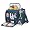 Hunter green bag w/purple grapes napkins
