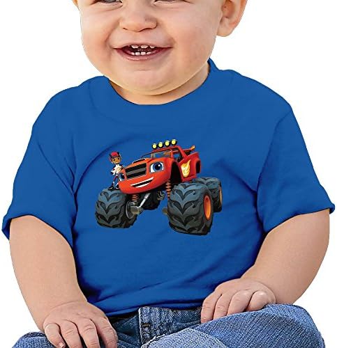 H2HY Blaze And The Monster Machines Cotton Crew Neck Newborn Tee Shirts For 6-24 Months Baby 6 M RoyalBlue