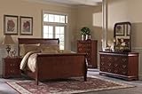 Elements International Flyer Sleigh Bedroom Set (Traditional Cherry Finish) ....