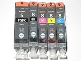 Genuine Canon 5 Ink Cartridge Set for IP4200 IP4300 IP5200 MP500 MP530 MP800 MP830 MP950 MP960 with Chip