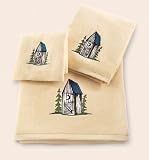 Nostalgic Outhouse Bathroom Towel Set by Collections Etc