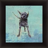 Shake No. 3 by Becky Kinkead Dog Shaking Abstract Wall Art Print Framed Décor