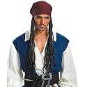 Pirates of the Caribbean 3 - Captain Jack Sparrow Headband With Hair Adult