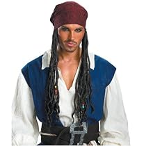 Pirates of the Caribbean 3 - Captain Jack Sparrow Headband With Hair Adult