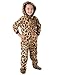 Footed Pajamas - Cheetah Spots Toddler Hoodie Chenille
