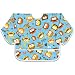 Bumkins Waterproof Sleeved Bib, 6 months to 2 years, Blue Owl