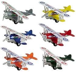 Show Flight Biplane Pullbacks - Six Pack Assortment