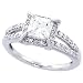 14K White Gold Rhodium Plated Sterling Silver Wedding & Engagement Ring Vintage Style Solitaire Ring For Women 9MM ( Size 6 to 9)