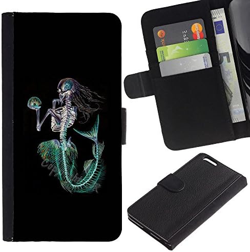 iBinBang / Slim Design Hard Sanp Case Cover - Mermaid Death Skeleton Black Green - Apple iPhone 6 Plus 5.5