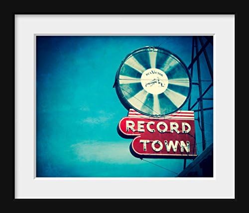 Neon Sign Photography Print. Fort Worth Texas Record Store