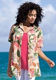 Roamans Plus Size Short Sleeve Kate Bigshirt