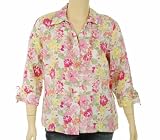 JM Collection Linen Three Quarter Sleeve Blouse Flower Stamp 18W 51bpsqo6BJL. SL160 JM Collection Linen Three Quarter Sleeve Blouse Flower Stamp 18W