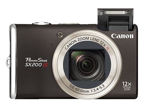 Canon PowerShot SX200 IS Digitalkamera (12 Megapixel, 12-fach opt. Zoom, 7,6 cm (3 Zoll) Display) black