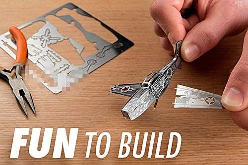 PEESG 3D Assembly Metal Modle Puzzles Works Arts Including Tools IV Tank (Silver)