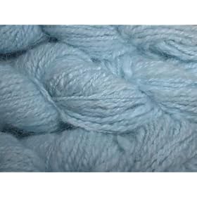 Light blue pure angora rabbit fur yarn