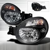 2002-2003 Subaru Wrx Crystal Housing Headlights Black by Instyleparts