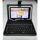 ☆サイズ調整付☆7インチ専用 アンドロイドなどのタブレットに！Android miniUSBキーボード＆ケース◇