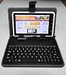 ☆サイズ調整付☆7インチ専用 アンドロイドなどのタブレットに!Android miniUSBキーボード&ケース◇