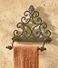 12 Orleans Fleur iron scroll Towel holder bar Bathroom