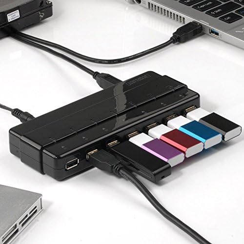 Hibbo® H7928-U2 Super Speed 7 Port USB 3.0 HUB with 12V 2.5A Premium AC Power Adapter