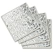 Silver Sparkle Wine Glass Coasters - Set of 4