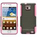 Black Pink 2 in 1 Hybrid Rubber Plastic Skin Case Cover for Samsung Galaxy S2 II i9100/International