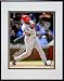 Edwin Encarnacion Batting Action Double Matted 8O x 10O Photograph in Black Anodized Aluminum Fra