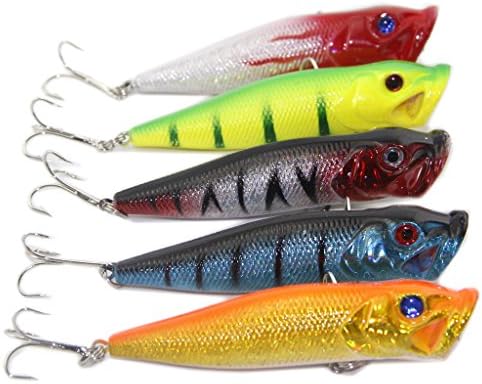 1 Set By Smalotus Different Style Fishing Baits Topwater Floating Popper Poper Lures Crankbait (Set1)