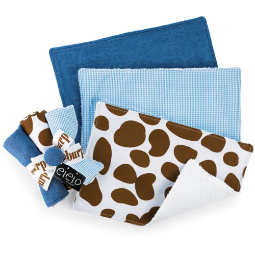 Mud Pie Baby Eieio Decorated Cotton Burp Cloths, Horse, Set of 3