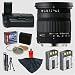 Sigma Zoom Super Wide Angle AF 17-70mm f/2.8-4.5 DC Macro Autofocus Lens & Opteka Battery Pack Grip / Vertical Shutter Release & 2 NB-2LH Batteries (2400 mAh Total) & Filters & Accessories for Canon EOS Digital Rebel XTi & Rebel XT