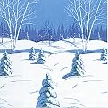 Corrugated Paper Winter View Wall Covering