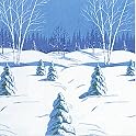 Corrugated Paper Winter View Wall Covering