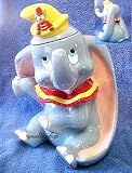 Walt Disney's Treasure Craft DUMBO & TIMOTHY MOUSE Cookie Jar