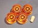 MIJ Speed Knob Printed Numbering Set 4pc +Toggle Knob Metric Amber
