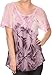 Sakkas Taylay Ombre Tie Dye Batik Long Embroidered Corset Neck Blouse Shirt Top