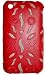 Kingcase Iphone 3g & 3gs - Sparkling Sun Faux Leather Back Cover (red)
