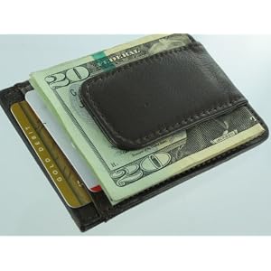 Buy 910ABN Brown Leather Hand Crafted Mans Man's Mens Mens Wallet Credit Card Holder Storage w Megnetic... by GSSBR