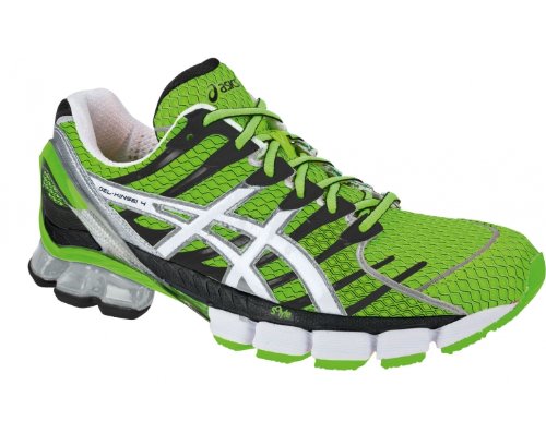 Asics Laufschuhe Dämpfung Gel Kinsei 4 neon green white black (Größe: 44,5)