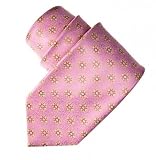 Produkt-Bild: Krawatte der Luxusklasse von Italo Ferretti. Rosa mit Taler