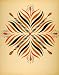 1946 Original Serigraph Norway Geometric Flower Bloom Gold Orange Wisconsin Art - Original Serigraph