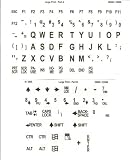 Large Print English Keyboard Overlay / Stickers - Black Large Font Characters on a Off-White Ivory White Background