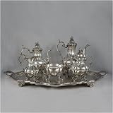 51bqUDSiHjL. SL160  Winthrop by Reed & Barton, Silverplate 6 PC Tea & Coffee Service w/ Tray